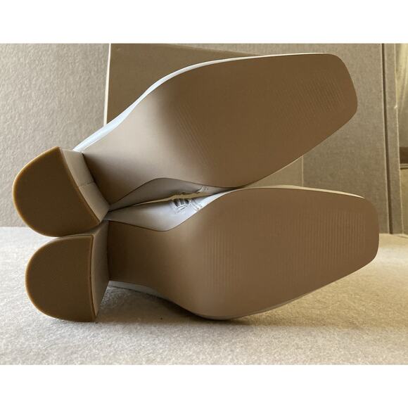 Steve Madden Women's Lynden Boot Sz 8.5 Bone New Square Toe 4" Block Heel Ankle - Picture 6 of 8